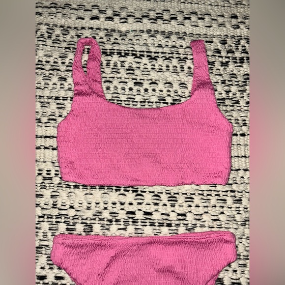 🆕 2/$75 NWT Naked Wardrobe | 2 Piece Smocked Bikini | Pink | Size Large - Picture 4 of 12